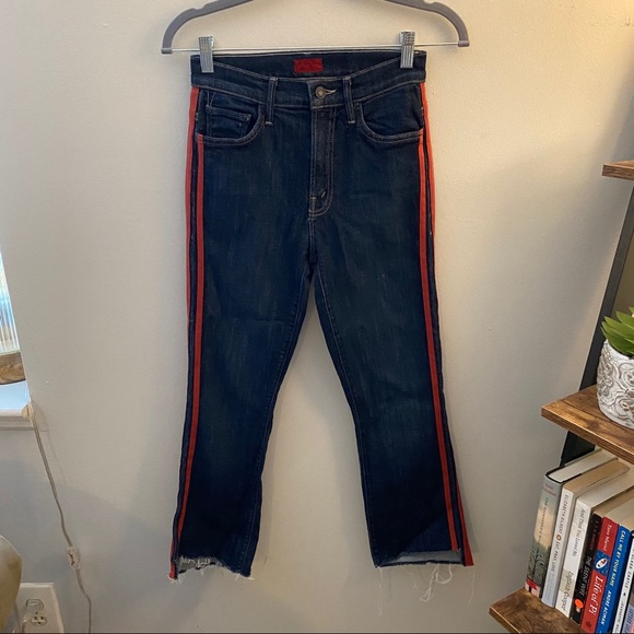 Mother Insider Crop Step Fray Jeans in Speed Racer - Picture 6 of 8